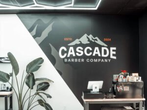 Cascade Barber Company brand identity design
