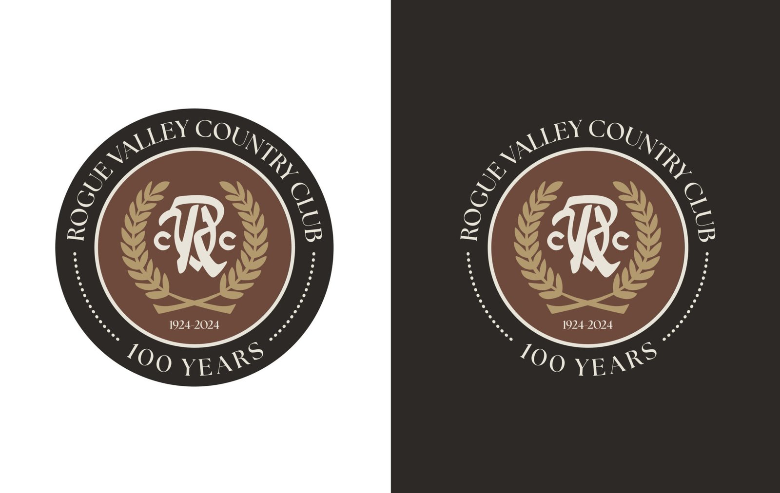 Rogue Valley Country Club centennial identity design